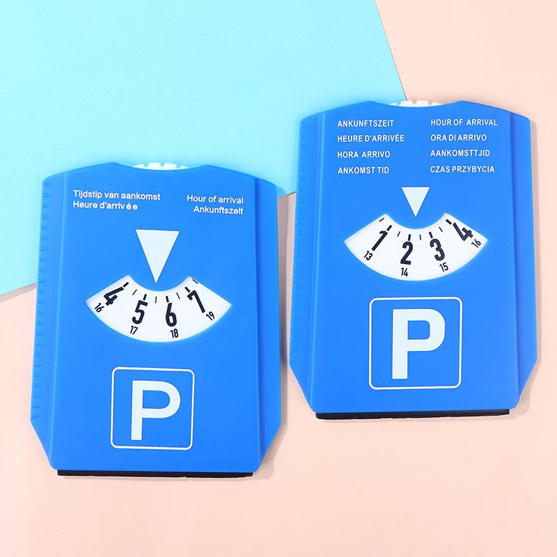 1pc Blue Digital Car Parking Timer Disc - Easy-to-Use Arrival Time Display Clock Tool for Parking Enforcement & Daily Car Use