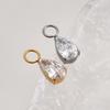 Rechter Grand Luxury Schmuck ASTM F136 Titan Ohrläppchen CZ Wassertropfen Hänge Charm für Ohrringe