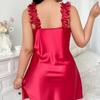 Summer Spaghetti-strap Dress, Ice Silk Nightgown, Thin and Sexy Vest, High-end Imitation Silk Plate-sized Home Wear