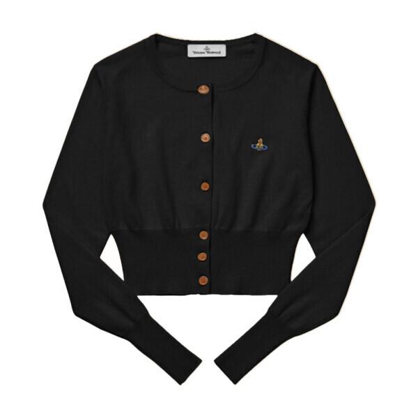 Vivienne WeStwood Bear Orb Logo Cropped Women S Cardigan 1803002u Y001v N401