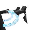 Supacaz Cycling Handlebar Tape - Super Sticky Kush - Splat - Limited - White with Neon Blue + Neon Blue Star Plugz