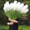32-inch 5-Fork White Artificial Reed Bouquet - Suitable for Weddings, Home and Seasonal Celebrations, Elegant Floor Decor - No Container Included