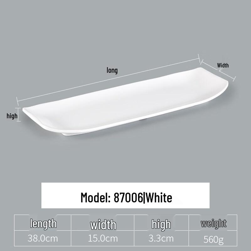 

Thickened Melamine Rectangular Sushi & Hotpot Plate