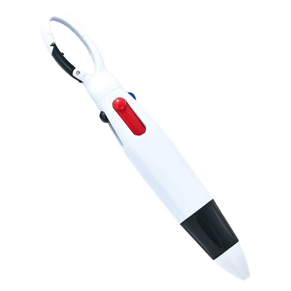 1pcs Press Type Carabiner Buckle Pen Plastic Neutral Pen Portable Ballpoint Pen Students