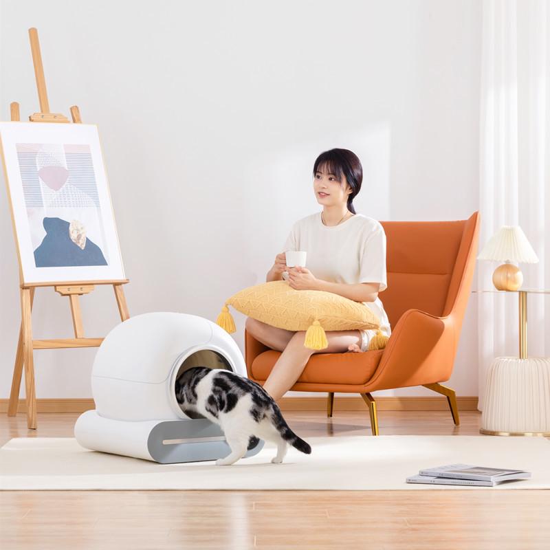 Smart Automatic Cat Litter Box with One-Key Cleaning, Extra Large Electric Cat Toilet