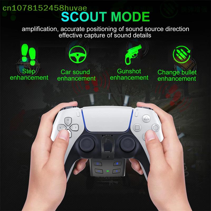 1 Pc Sound Enhancer For PS5 Game Controller Audio Headset Adapter 3.5mm Stereo Headphone Converter