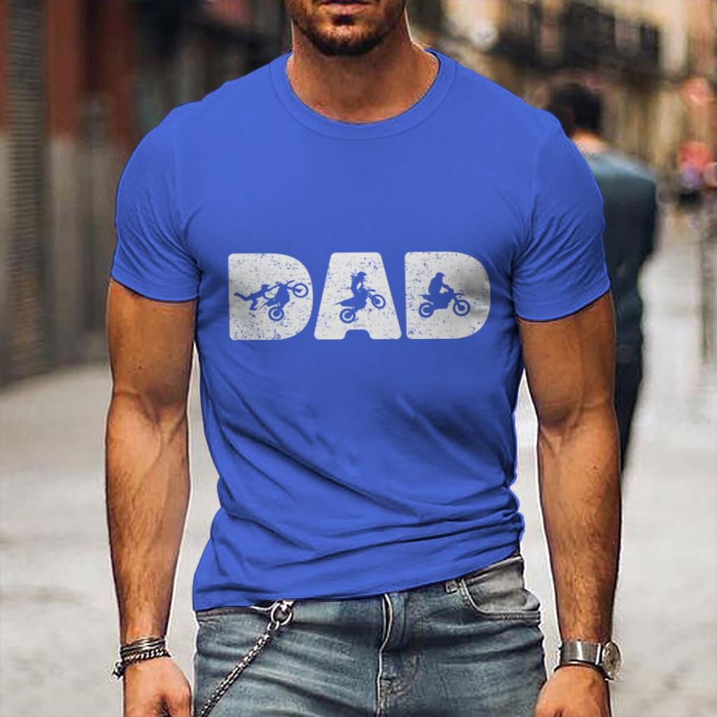 Motorcycle Dad Gift Fashion Tshirts Motorcycle Lover Shirt For Unisex Fathers Day Gift T Shirts Round Neck Unisexs Clothing
