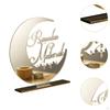 Eid Mubarak Decoration Acrylic Embellishment Portable Desktop Ornament Plaque for Bedroom Islamic
