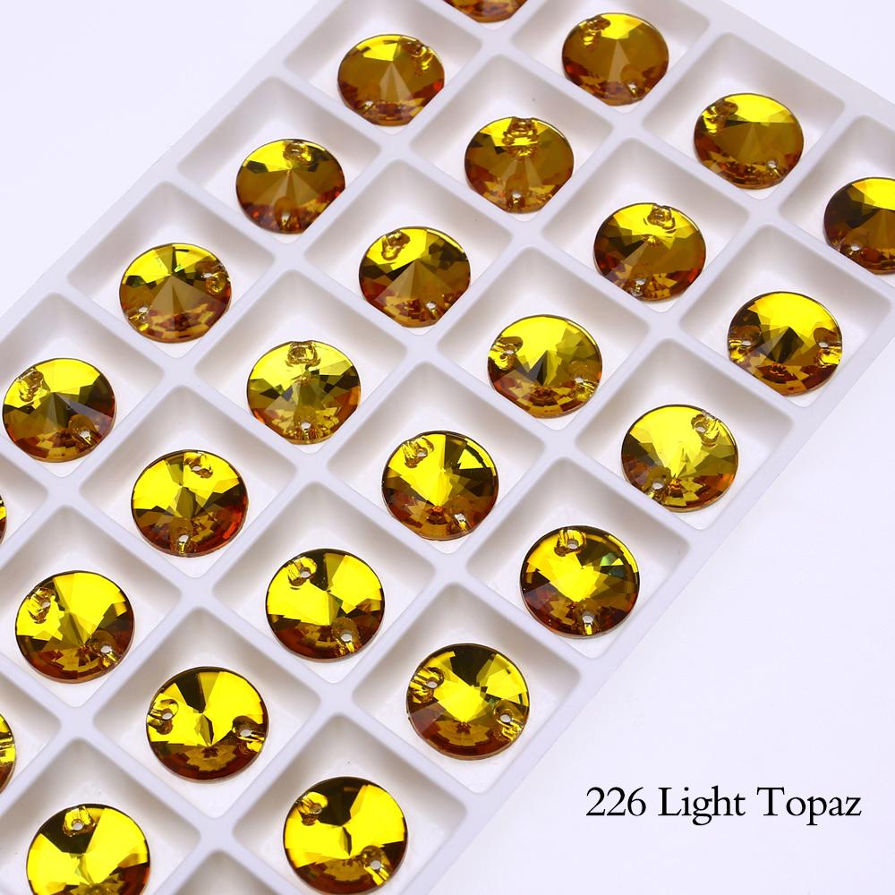 Dongzhou Crystals Rivoli Shaped Flatback Sew On Rhinestones Non Hotfix Crystal Beads Garment Shoes Sewing Accessories
