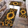 Spring Floral Series Kitchen Floor Mats - Dirt-Resistant, Wear-Resistant, Easy-to-Clean, Three-Piece Set