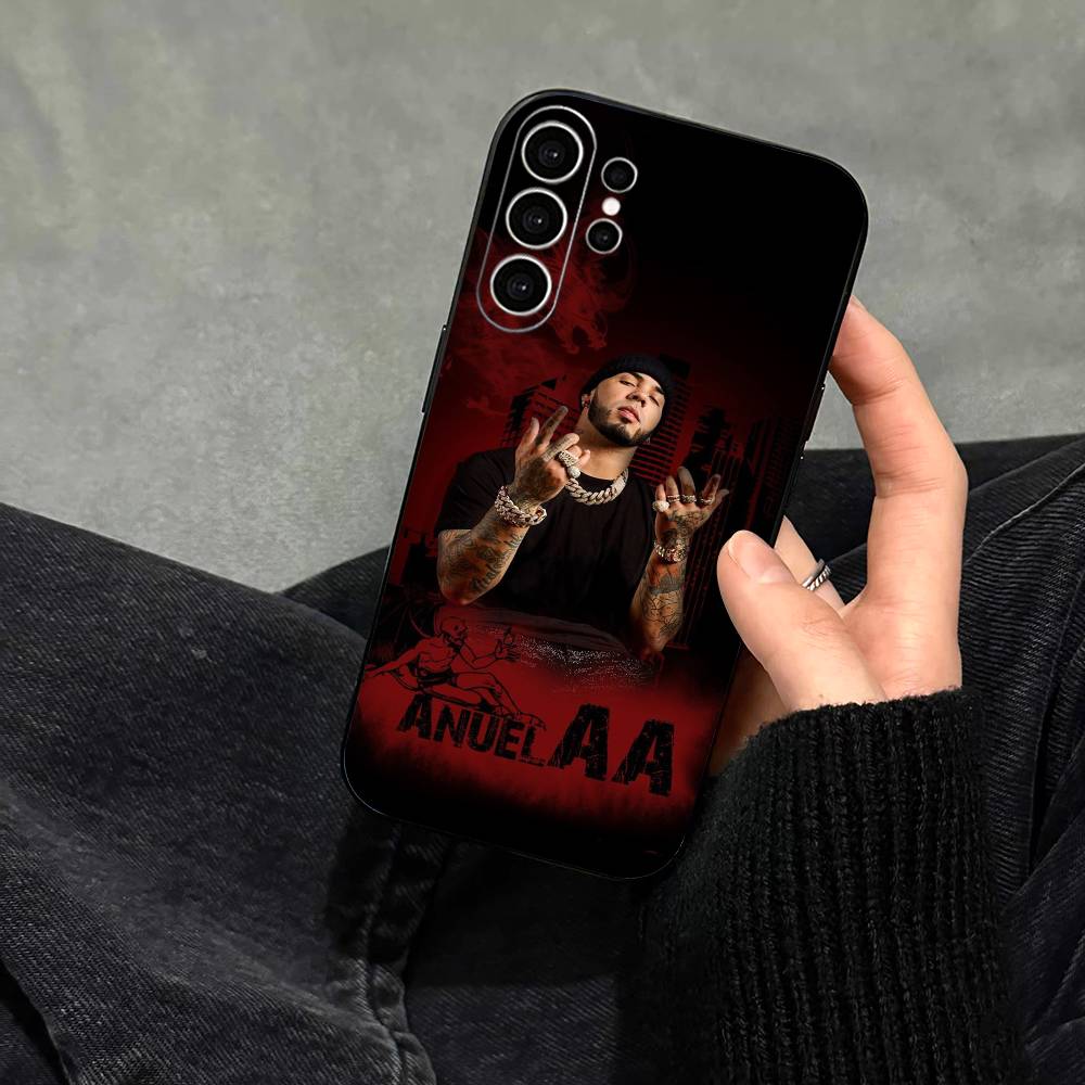Anuel AA-Real Hasta La Muerte Handyhülle Für Samsung S25,S24,S21,S22,S23,S30,Ultra,S20,Plus,Fe,Note,10,9,5G Schwarze Hülle