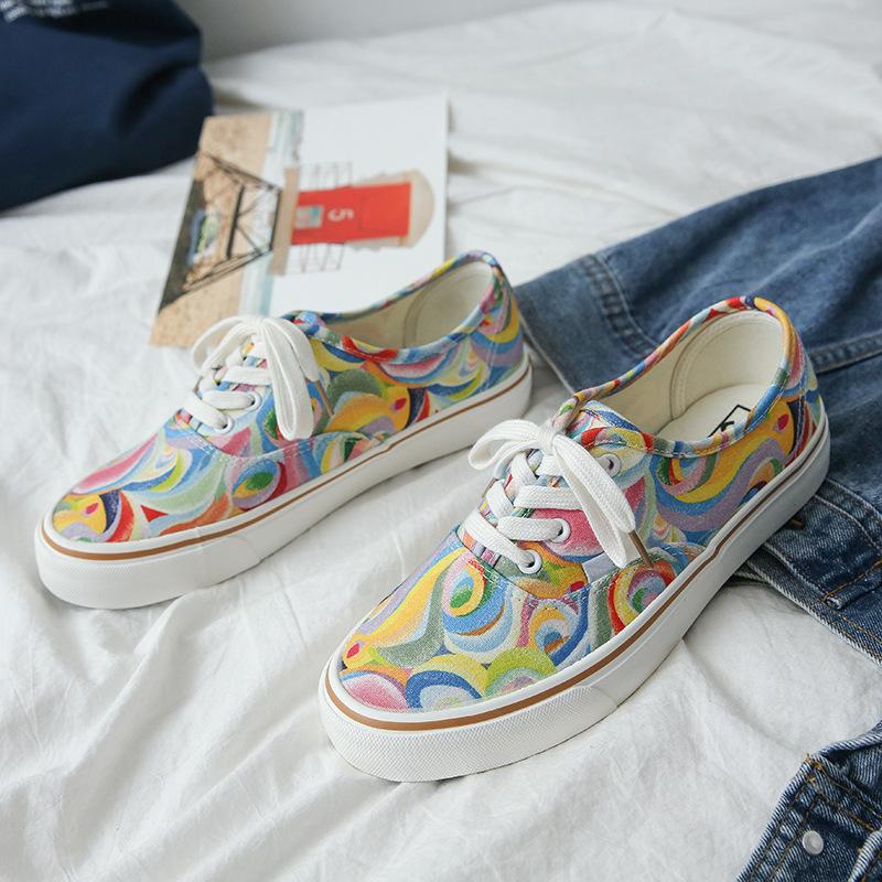 Spring and autumn new low-top board shoes trendy shoes versatile couple casual shoes student canvas shoes men's shoes