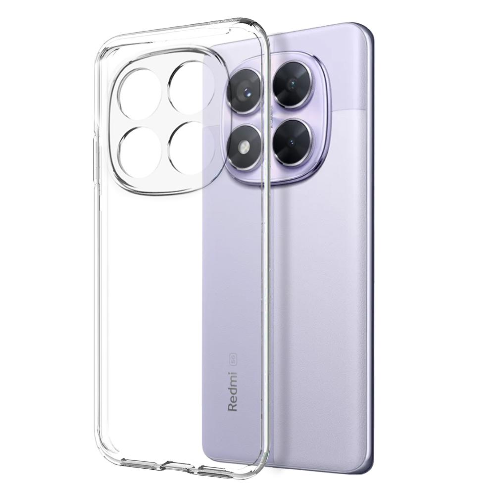 

NORTHJO For Xiaomi Redmi Note 14 Pro 5G Phone Case Drop-Proof TPU Cover with 3D Curved Tempered Glass Film Type A