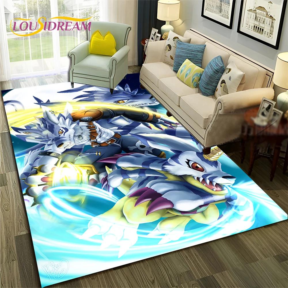 Cartoon Digimon Adventure Monster 3D Carpet Rug for Home Living Room Bedroom Sofa Doormat Decor,kids Area Rug Non-slip Floor Mat