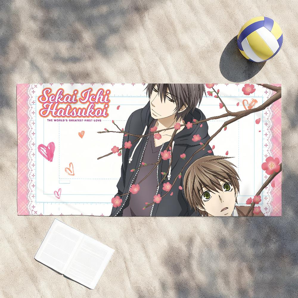 Classic Anime S-Sekai-ichi Hatsukoi Towel Shower Sauna Travel Spa Quick Dry Gym Accessories Soft Large Beach Towels