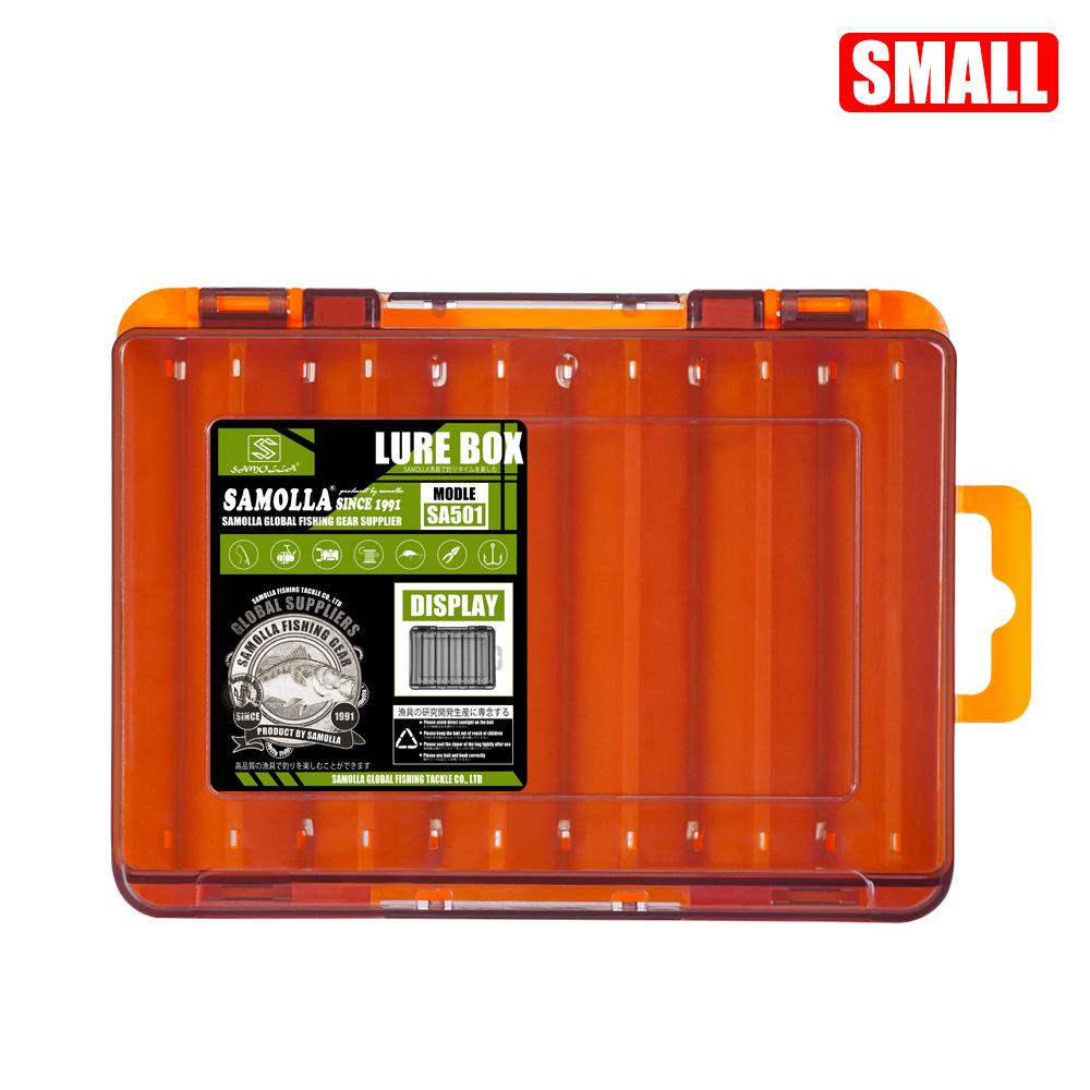 

Samolla Double-Sided Compact Fishing Tackle Box Durable Portable Organizer Lures Hooks Baits Fishing Accessories Present Anglers
