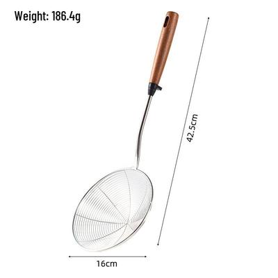 Wutuo Thickened Stainless Steel Wire Skimmer with Wooden Handle