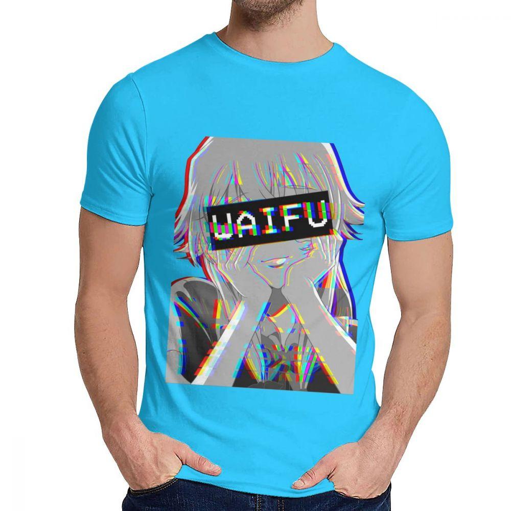 Round Neck Yuno Waifu Japanese Animation T Shirt Custom Unisex 100 Cotton T Shirt Big Size