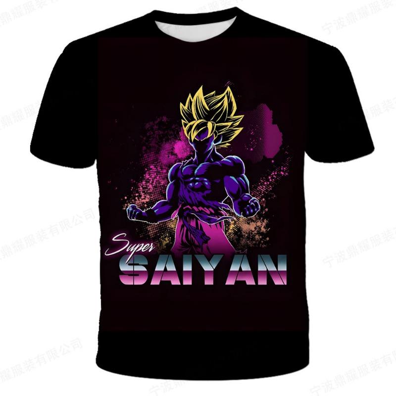 2025 New Fashion Dragon Ball 3d T-Shirt Summer Short Sleeve O-Neck Goku Vegeta Men's Casual TShirt Boy Kids Adults Tops Clothing
