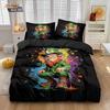 3pcs St. Patrick's Day Printed Coreless Down Duvet Cover Set Comfortable Bedroom Bedding Decoration Machine Washable
