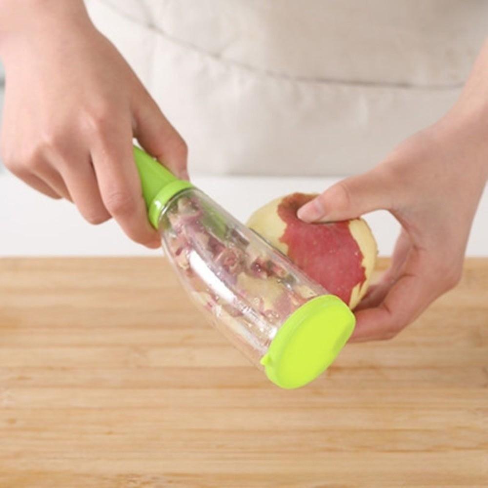 Ergonomic Handle Vegetable Peeler Storage Tube Peeler with Organizer Gadgets Fruit Peeler Camping