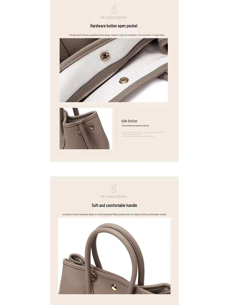 2025 Frühling/Sommer Damen Luxus Crossbody Handtasche mit Lychee-Narbenleder - Schlicht, Großes Fassungsvermögen, Hochwertige Unifarbe