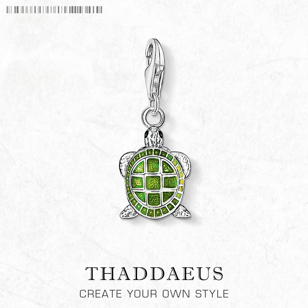 

Green Turtle Charm Pendants For Women Men New 925 Silver Cute Ocean Jewelry