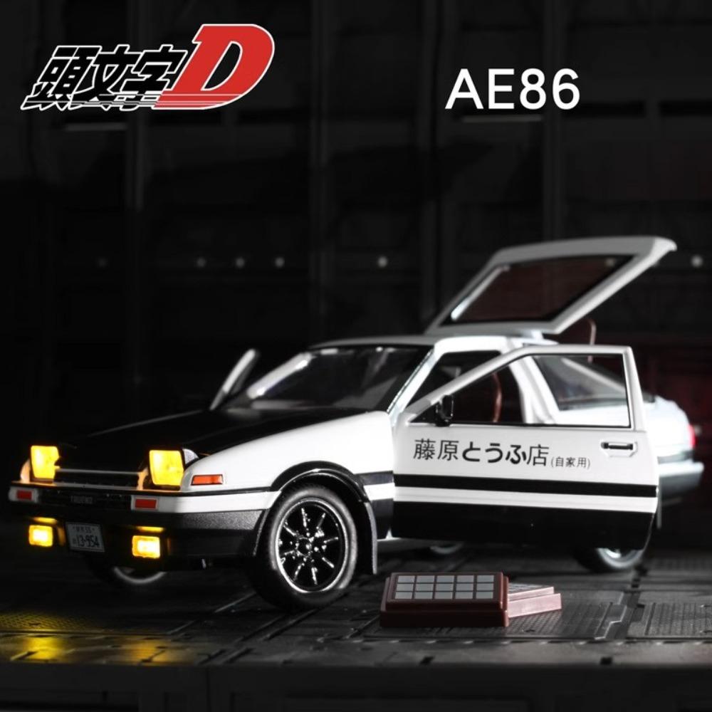 

1:24 Initial D Toyota Trueno AE86 Литая под давлением модель автомобиля из сплава, спортивный автомобиль, игрушки для детей и взрослых, игрушечные машинки с черным капотом