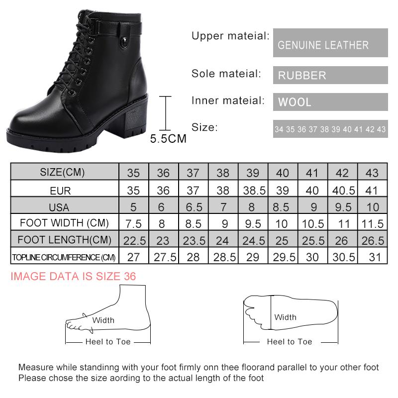 Fashion AIYUQI Winter Shoes Boots Women 2025 New Genuine Leather Women Booties Wool Non-slip British Style Ankle Boots Women