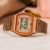 Casio VINTAGE series-square, classic retro small square, quartz movement, stainless steel strap, Japanese and Korean watch, female watch, B640WCG-5