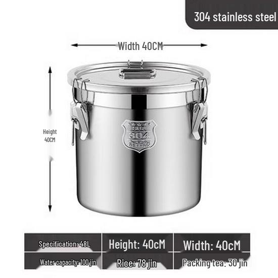 Barril Sellado Multiusos de Acero Inoxidable 304 para Almacenamiento de Vino, Té, Leche, Fermentación, Aceite o Arroz