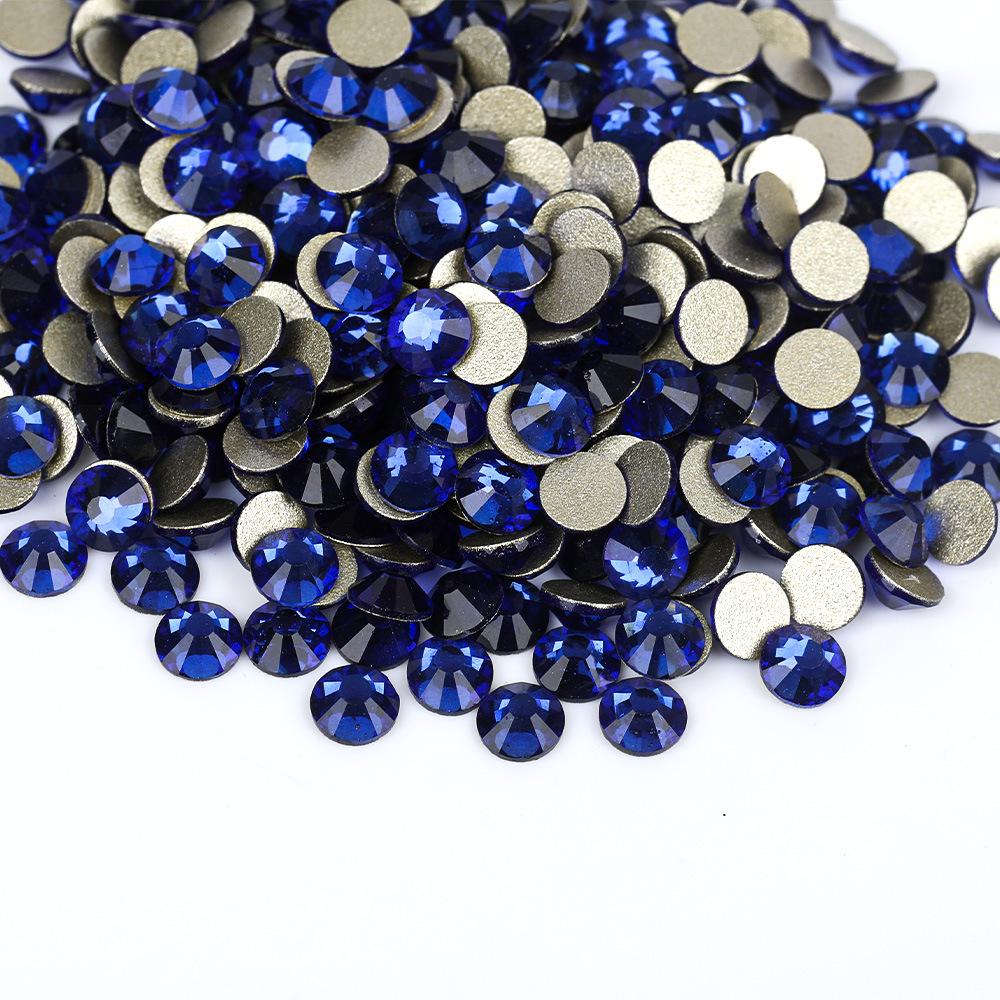 Weichen, Gold Bottom Mixed Glass Flat Bottom Diamond Nail Drill, Decorative Mobile Phone Case Diy Nail Accessories Rhinestone Jewelry