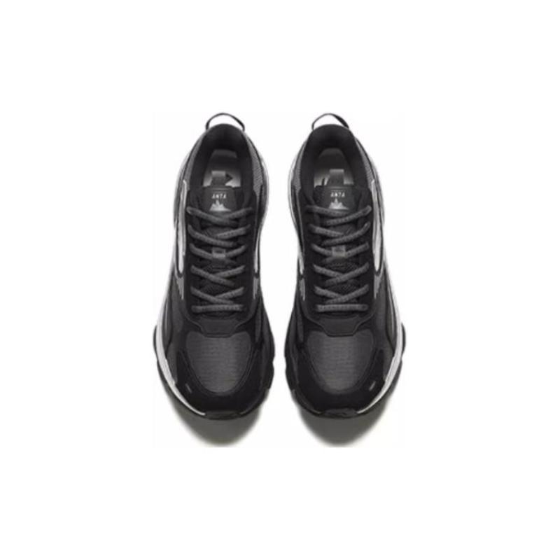Anta Cushioning Wear-Resistant Low-Top Casual Shoes Men's Gray Black Sneakers 112418891-4