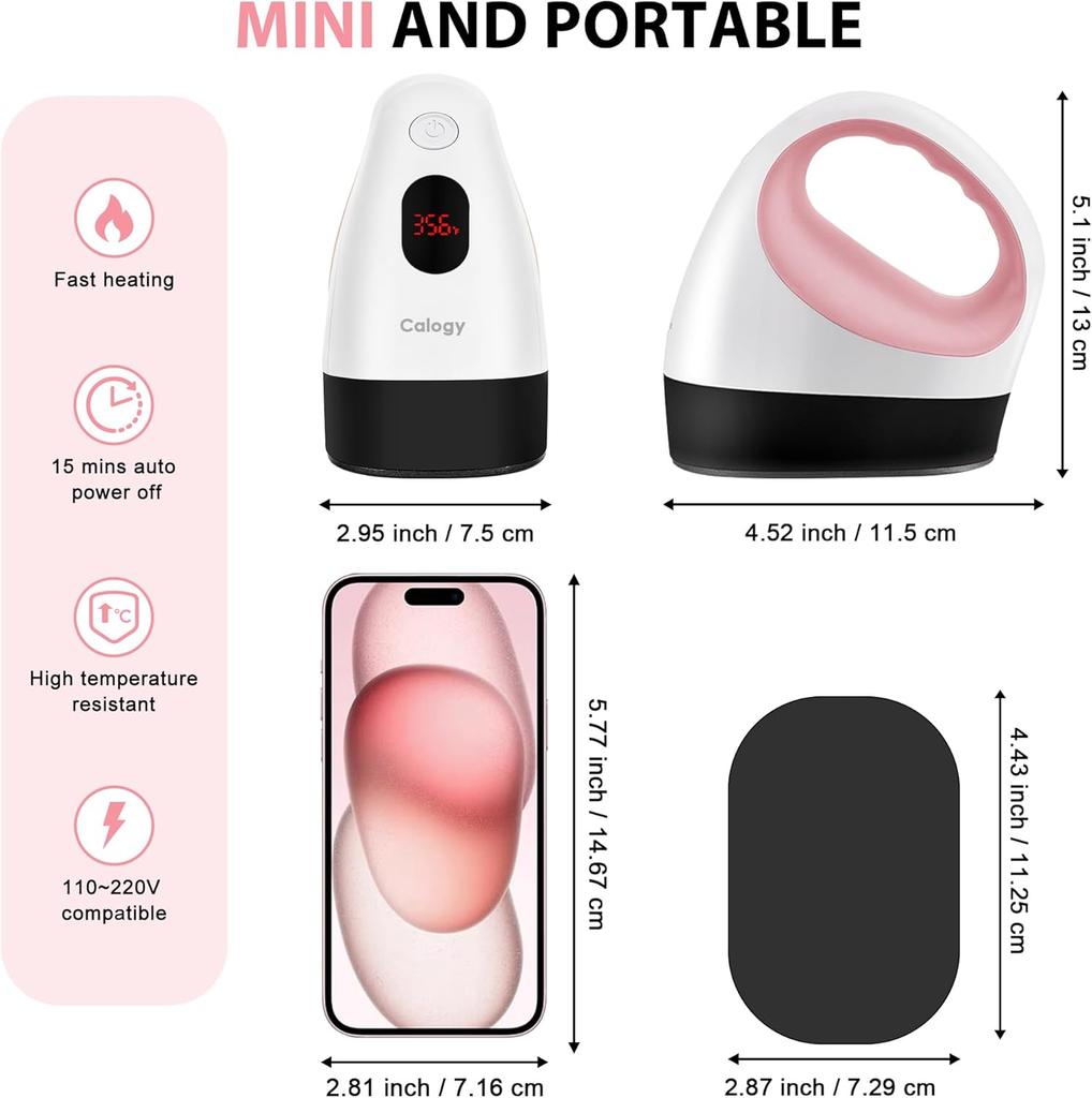 Mini-Heißpresse WärmeübertragungsmaschineKonstante Temperaturregelung, Isolierte Sicherheitsbasis Geeignet für Bastelarbeiten T-Shirt Hut Kappe Kissen