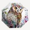 1pc Floral Owl Decor Auto-Fold Umbrella with One-Touch Open/Close - 8 Reinforced Ribs for Windproof Stability yy251118144