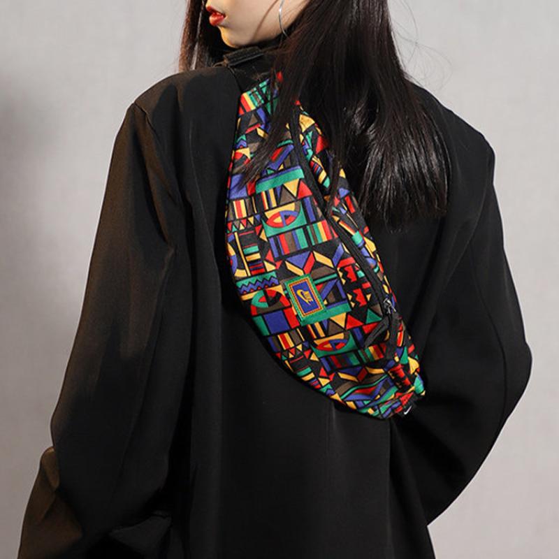 Nike Heritage Polyester Sling Bag Crossbody Bag Fanny Pack Regular Unisex Multicolor Casual DA2155-010