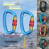 7Colors D Shape Key Hooks 59*99mm Aluminum Climbing Buckle New Outdoor Ascend Tool