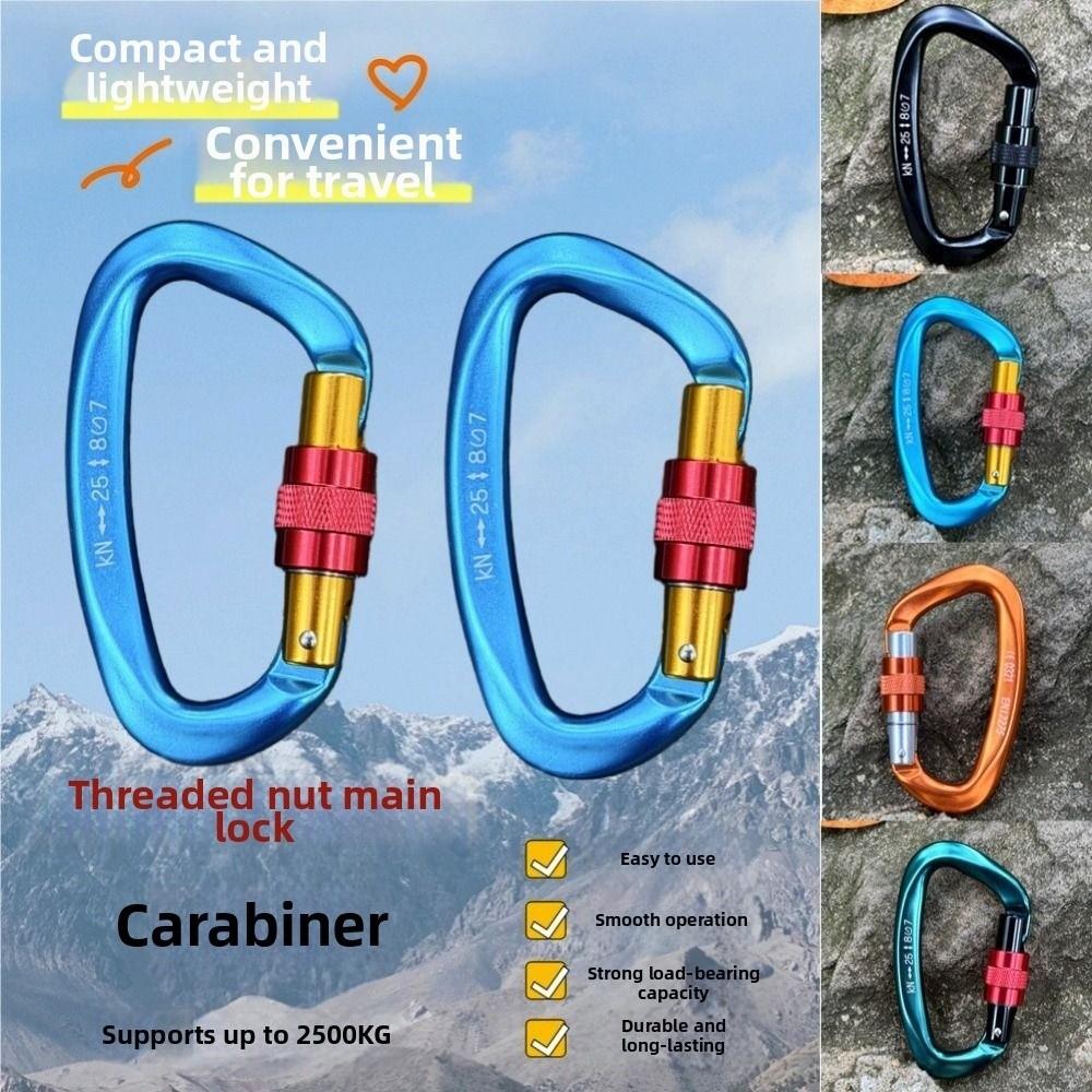 7Colors D Shape Key Hooks 59*99mm Aluminum Climbing Buckle New Outdoor Ascend Tool