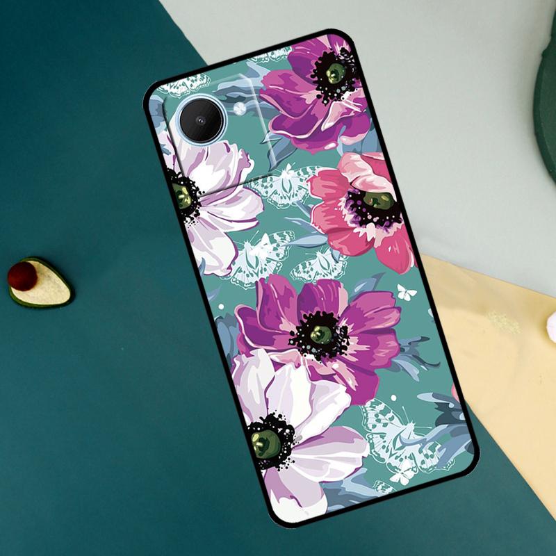 Painting Flowers Nature Leaves For Realme C63 C61 C71 C55 C67 C51 C75 C65 C53 C35 10 11 12 13 14 Pro Plus GT6 GT7 Pro Case