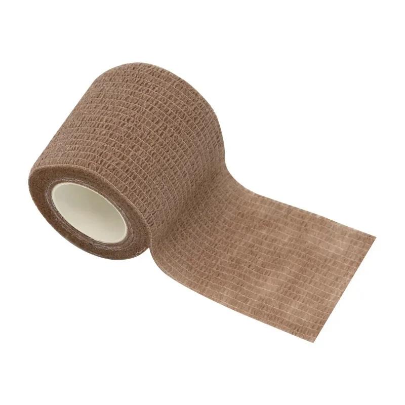 1Roll 2.5/5/10cm*4.5m Gauze Medical Bandage Self-adhesive Breathable Elastic Bandages for Sports Fixing Finger Wrist Leg