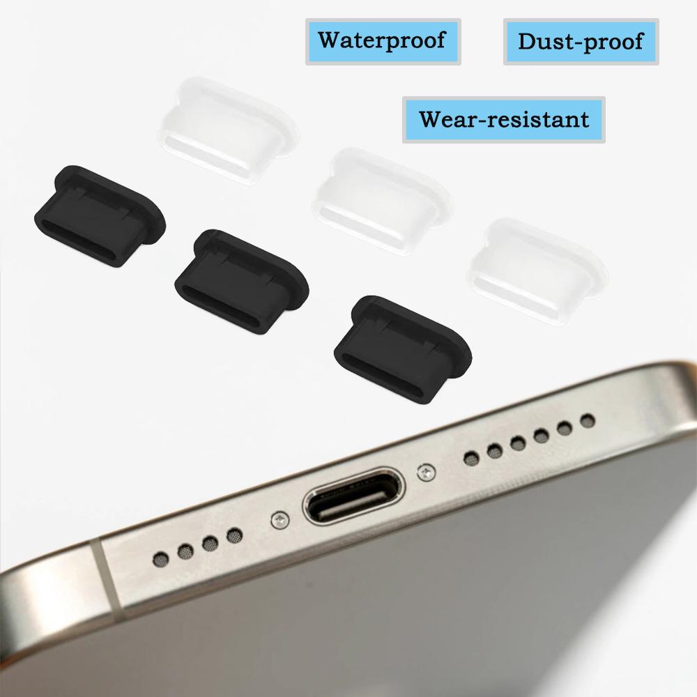 10-50pcs Type-C Silicone Dust Plugs Phone USB Charging Port Protector Cover TypeC Anti-dust Cap for Phones Laptops iPad Earphone2
