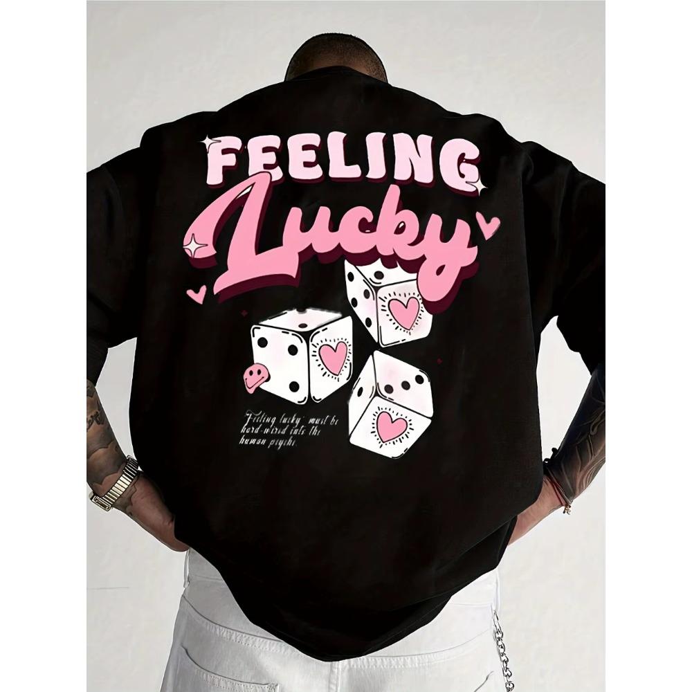 2026 New Summer Unisexs Cartoon Dice Love Printed Comfortable And Breathable Round Neck Tshirt Vintage T Shirt Streetwear