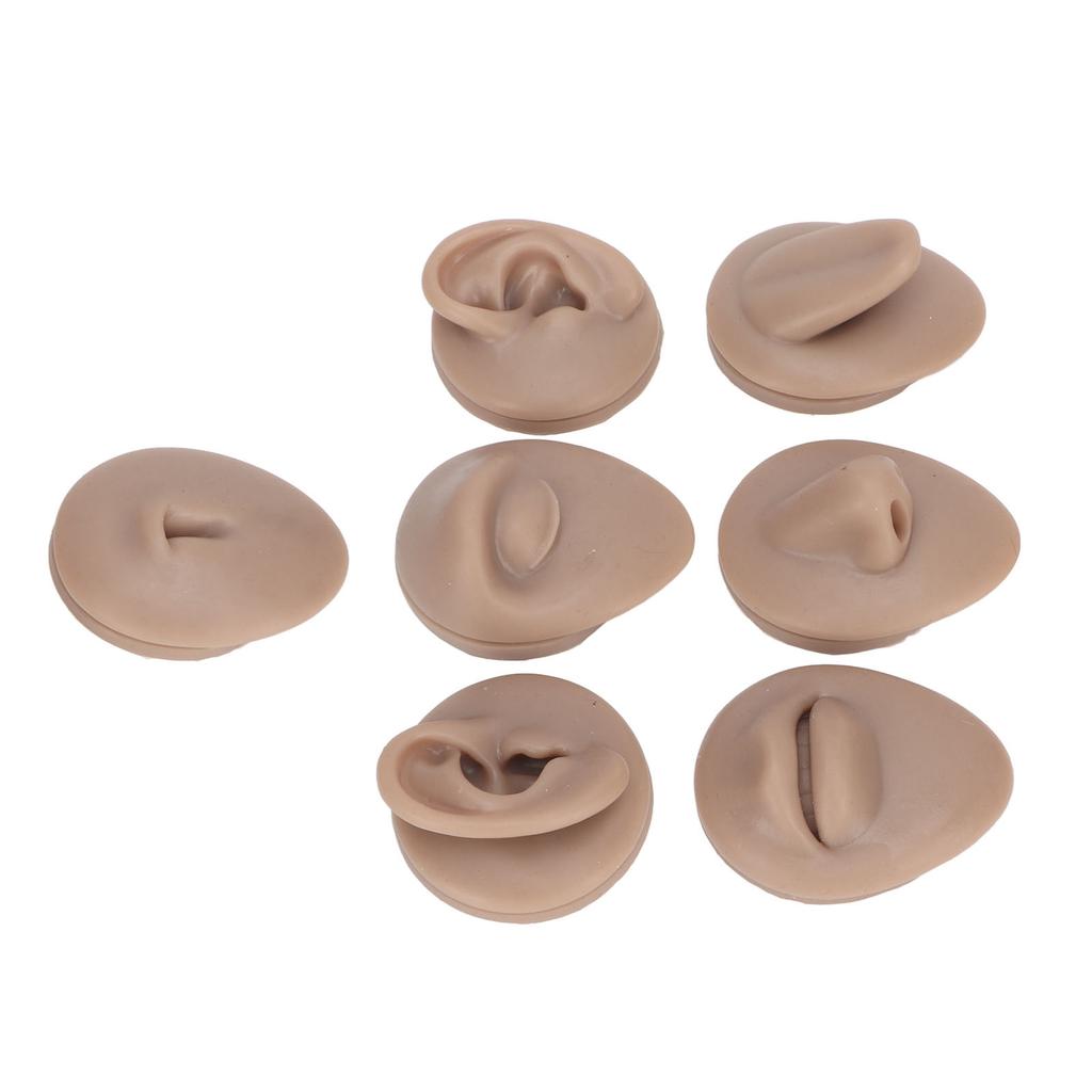 Silicone Body Practice Model Simulation Silicone Ear Eye Nose Mouth Tongue and Belly Button Model for Novice