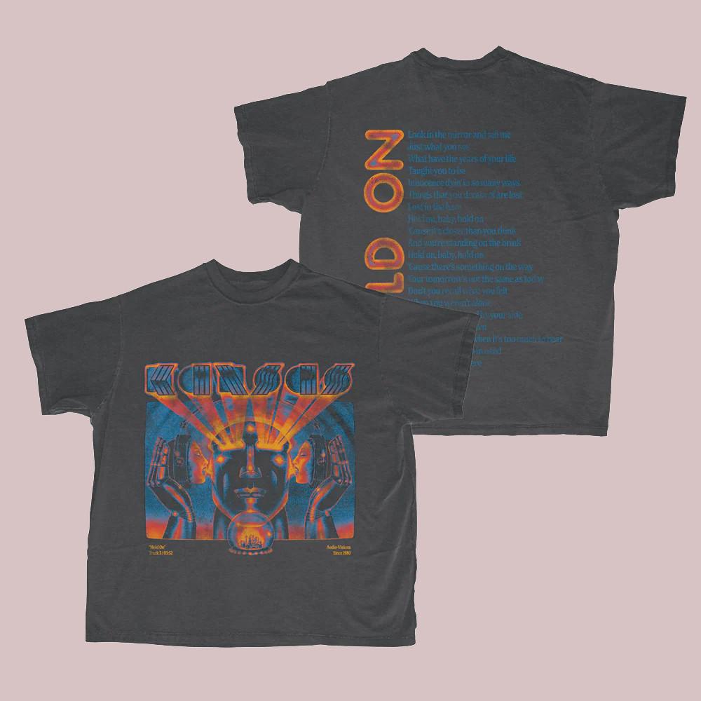 KANSAS Band Hold On Tour Cotton Black S-5XL T Shirt SE745 Unisex T-Shirt XL