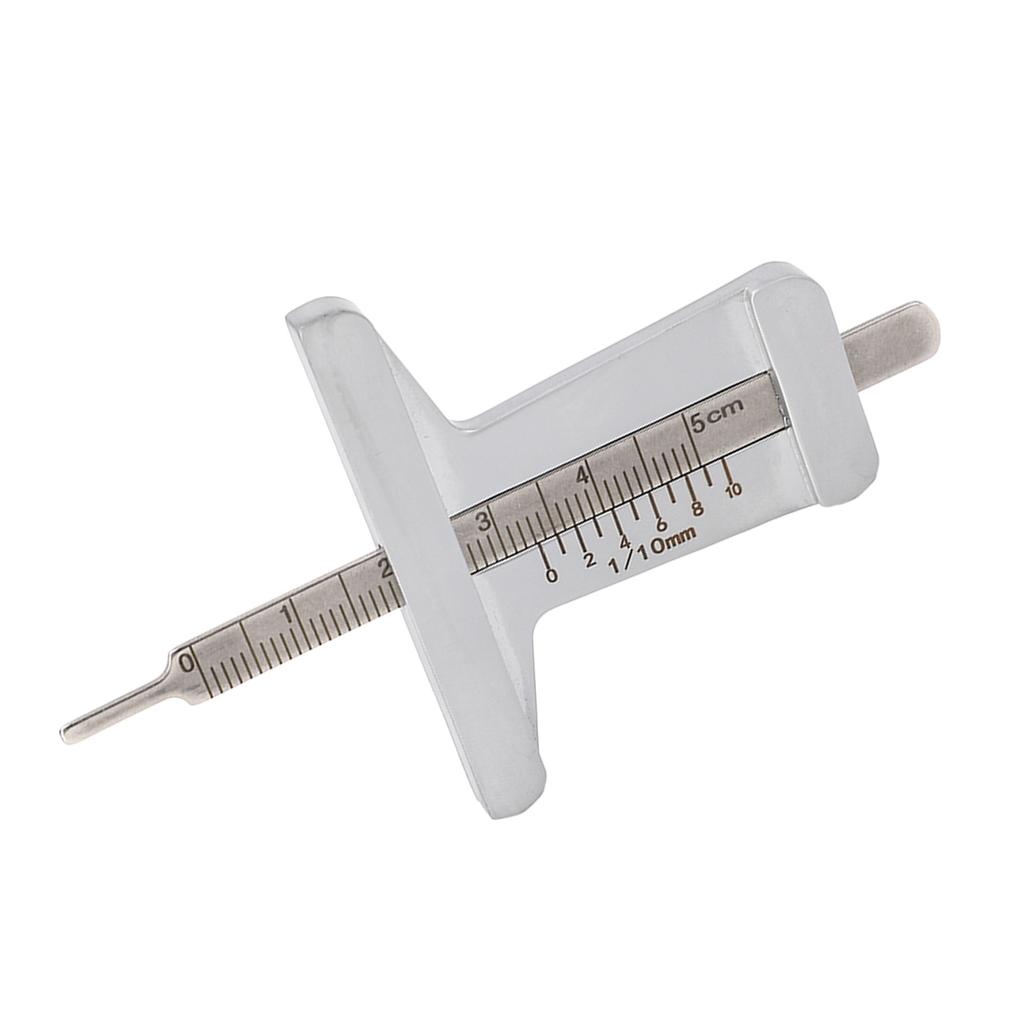 0 to 50mm Tire Thread Depth Gauge Stainless Steel Portable Depth Meter for Car Motorcycle