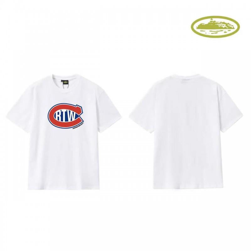 CORT Alcatraz Basic Short Sleeve T-Shirt Phantom Letter Print Couple Streetwear Teens