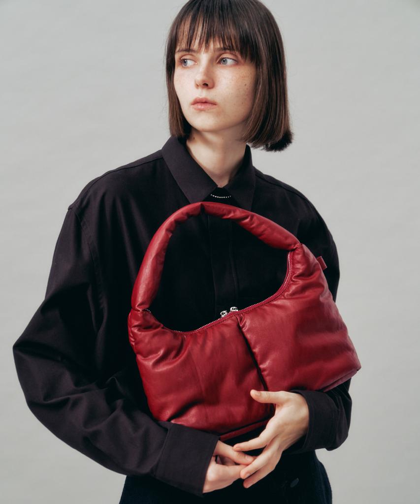 Fillintheblank Soft Basket Hobo Bag (S)(Burgundy)