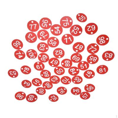 100 Count Number Tags for Keys In Dormitories and Supermarkets