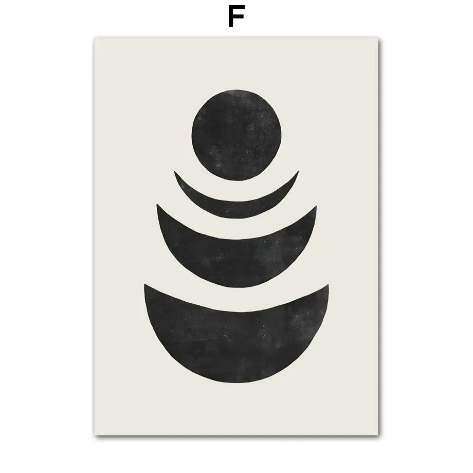 Moderne Abstrakte Formen Geometrische Kunst Schwarze Linie Leinwandmalerei Nordische Poster Und Drucke Wandbilder Für Wohnzimmer Dekor