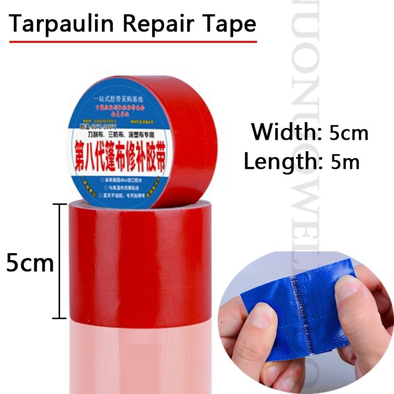 1Roll Universal Outdoor Awnings Tarp Truck Car PE PVC Tarpaulin Repair Glue Waterproof Adhesive Tape